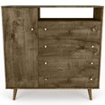 thumbnail image 3 of Manhattan Comfort Liberty Commode à 4 Tiroirs en Marron Rustique, 3 of 8