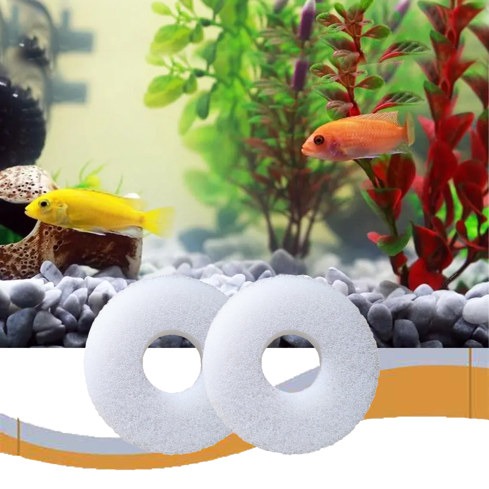 TropicAqua 12 Pack Ring Foam Filter Pads Replacement Compatible with Biorb Filter Aquarium Bio Sponge