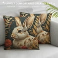 thumbnail image 3 of Qinduosi Pcs Throw Pillow Covers Plush Square Pillow Covers Decorative Pillowcase for Couch Sofa Bed Car Home Farmhouse，Animal Jungle White, 3 of 5