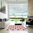 thumbnail image 6 of Ahgly Company Indoor Square Patterned Cherry Red Novelty Area Rugs, 8' Square, 6 of 6