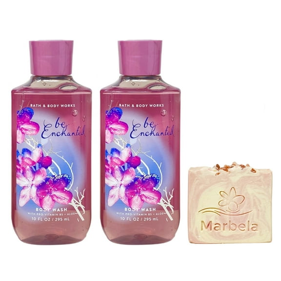 Bath & Body Works Be Enchanted 2 Pack Body Wash Bundle with a Himalayan Salts Springs Bar Soap - Full Size