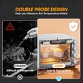 thumbnail image 4 of Snoky  Digital Meat Thermometer Instant Read, 2-in-1 Dual Probe Food Thermometer for Meat, Cooking Thermometer with Alarm Set and Magnet for Oven, Grilling, Candy, Kitchen, Smoking, BBQ, Turkey, 4 of 7