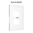 thumbnail image 2 of Daiia Golden Lotus Pattern Decorator Wall Plate Child Safe Outlet Cover, Switch and Outlet Covers,Size 1-Gang 5.0" x3.0" , Polycarbonate Thermoplastic-Style S, 2 of 6