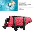 thumbnail image 5 of Adjustable Dog Life Vest High Flotation Pet Safety Jacket with Bone Pattern High Visibility Dog Safety Vest Rose Red Large 12.60 inches / 32 cm, 5 of 9