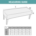 thumbnail image 3 of Dining Bench Cover Waterproof, Stretch Bench Slipcover PU Dining Room Bench Covers with Elastic Bottom for Living Room Bedroom Hotel-cream-71x16x6 in, 3 of 9