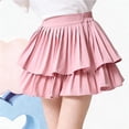 thumbnail image 4 of Fesfesfes Girls Tiered Ruffle Skirt Elastic Waist Princess Style High Waist Mini Skirt, Cute Summer Casual Outfit for Kids Ages 4-14 Years, 4 of 7