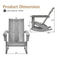 thumbnail image 3 of Costway Chaise Berçante Adirondack de Patio en HDPE Toutes Saisons pour Porche 330 Lb Gris Extérieur, 3 of 10