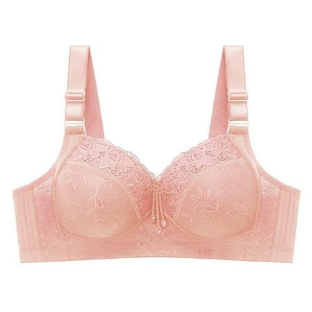 

Vedolay Women s Comfortable Large Size Thin Style Gathering No Steel Rim Beautiful Back Wrapped Sports Bras Padded(RD2 36)