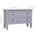 thumbnail image 2 of vidaXL Sideboard with 2 Drawers Buffet 2-Drawer Cupboard Solid Mahogany Wood, 2 of 17