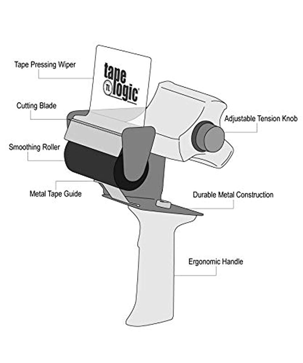 Tape Logic 2" Long Roll (1 1/2" Core) Carton Sealing Tape Dispenser