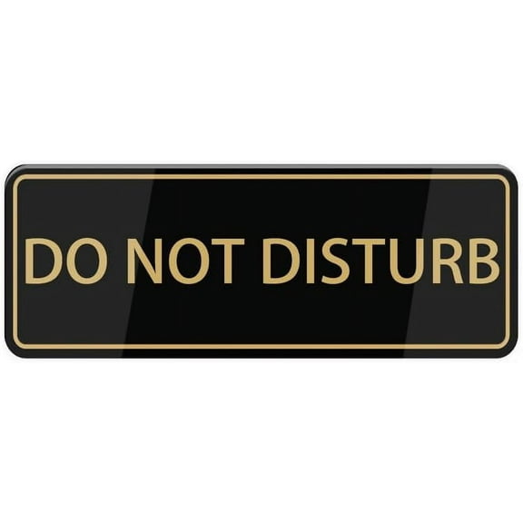 Do Not Disturb Sign For House (With Strong Adhesive Tape), 10"X3" Premium Durable For Home & Office,Acrylic Signs For Front Door/Wall/Window, Clear And Easy To Read