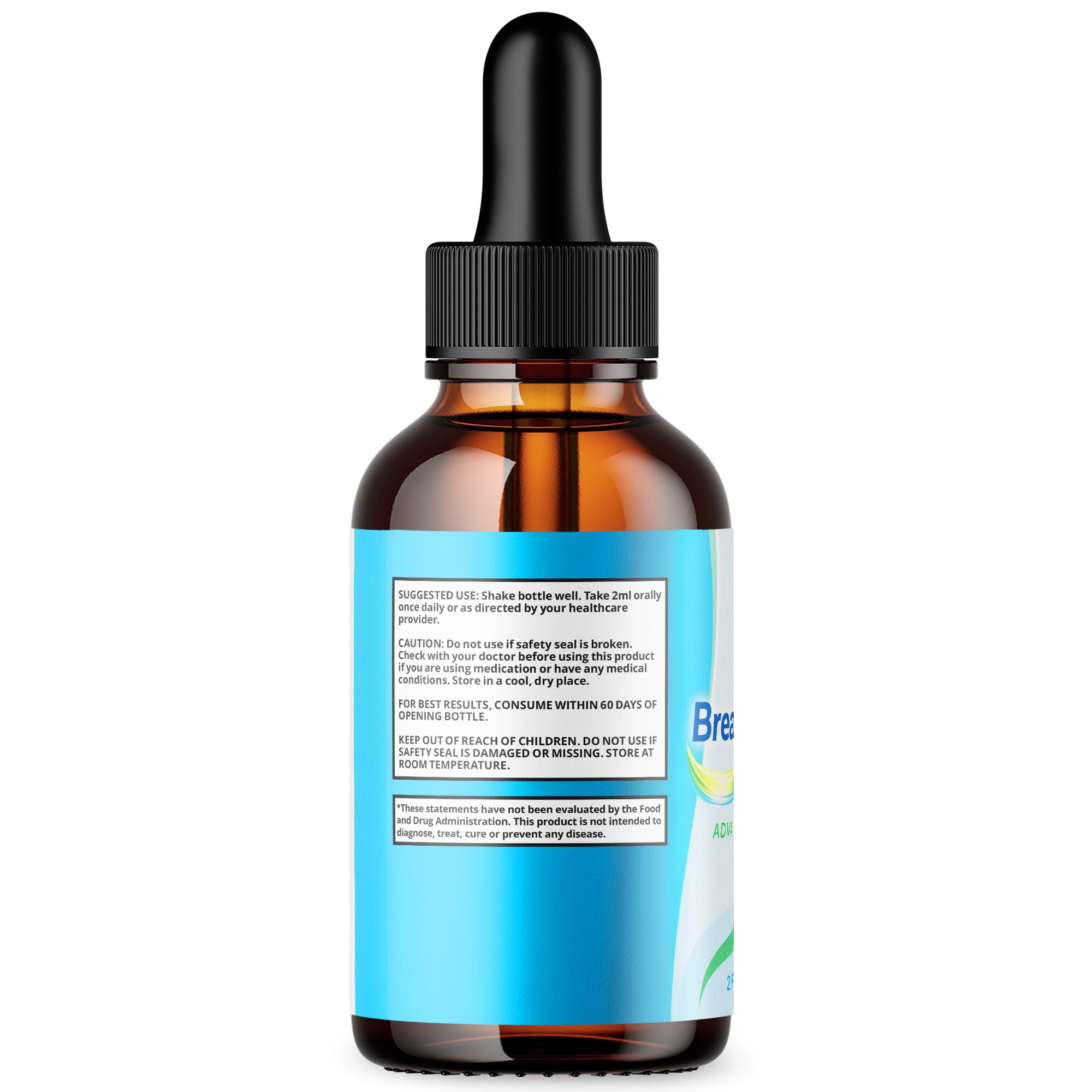 BreathEaseX Respiratory Blend Drops Advanced Formula Lung Support Breath Ease X 60 Servings