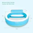 thumbnail image 7 of Sable Full-Sized Inflatable Kiddie Pool for Family with Backrest, Bench for Summer Water Party, Blue, 7 of 7