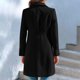 thumbnail image 5 of Abrigo informal de manga larga sin capucha y chaquetas para mujer, elegante abrigo de invierno de color liso con solapa y manga larga, chaqueta de lana estilo guisante, blusa para mujer, 5 of 5