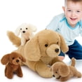 thumbnail image 5 of MaoGoLan 4Pcs Golden Retriever Stuffed Animal 18'' Large Stuffed Dog With 3 Puppies Plush Toy, 5 of 9