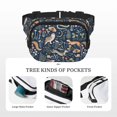 thumbnail image 5 of Zufioo Retro Forest Animals Print Square Double Layer Waist Bag, Durable & Stylish Fanny Pack with Zippered Pockets and Adjustable Strap for Outdoor & Daily, 5 of 9