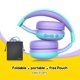 thumbnail image 5 of gorsun Kids Bluetooth Headphones with Microphone,Toddler Wireless Headsets with 85dB Volume Limited Hearing Protection,Stereo Over-Ear Headphones for Boys and Girls (Purple), 5 of 5