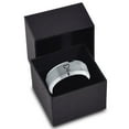 thumbnail image 3 of Tungsten Heart Cancer Survivor Love Band Ring 8mm Men Women Comfort Fit Gray Step Bevel Edge Brushed Polished, 3 of 4