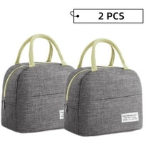 KABB  Lunch Bag for Women Set of 2, Men Insulated Lunch Box for Adult Reusable Lunch Tote Bag (Grey)