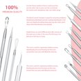 thumbnail image 2 of JPNK Blackhead Remover Comedones Extractor Acne Removal Kit for Blemish, Whitehead Popping, Zit Removing for Nose Face Tools with a Leather Bag, Silver, 6 Pieces, 2 of 7