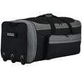 thumbnail image 5 of Protege 36-inch Trifold Extra-Large Rolling Duffel Bag with 3-Wheels, Black, 5 of 8