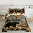 thumbnail image 2 of Castle Fairy Wildlife Bear Full Size Comforter Sets 3-Piece for Kids Teens Adults,Woodland Jungle Animal Bedding Comforter Set,Vintage Lodge Cabin Lightweight Bedding Sets,Breathable Home Decor, 2 of 8