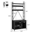 thumbnail image 3 of Farmhouse Hall Tree with Bench and Coat Rack, 17 Hooks + 3 Shoe Storage, Entryway Furniture for Small Space, Rustic Entryway Organizer for Mudroom, Hallway, Bedroom, 3 of 8