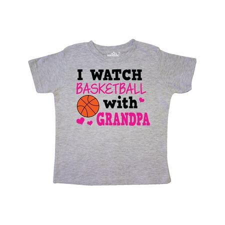 

Inktastic I Watch Basketball with Grandpa Gift Toddler Toddler Girl T-Shirt