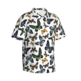 thumbnail image 2 of Daiia Watercolor Butterflies Hawaiian Shirt for Men Gentle Cotton Regular Short Sleeve Casual-Large, 2 of 9