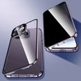 thumbnail image 3 of NEW 360° Protection revent the peep For iPhone 15 Pro max phone Case. Magnetic Adsorption Glass iPhon 12 11 13 Mini cover bag, 3 of 5