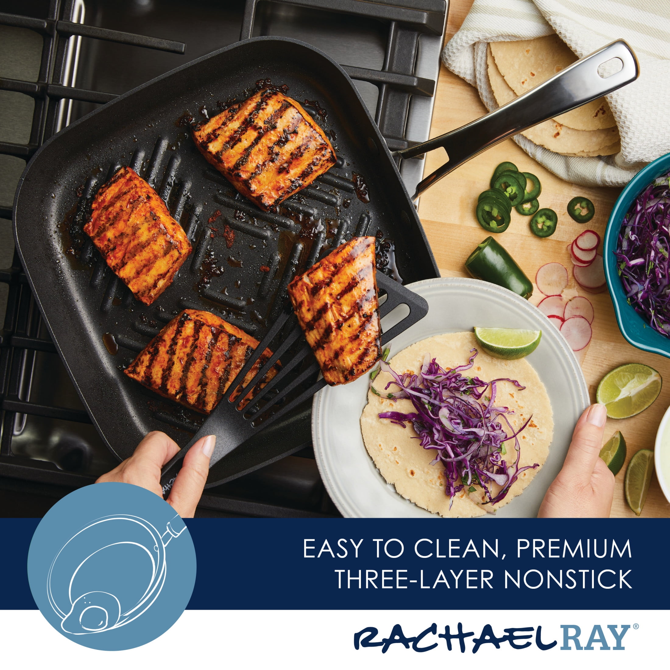 Rachael Ray Cook + Create Grill Pan