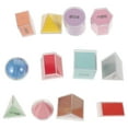 thumbnail image 1 of KAKOWELY geometry for kids 8pcs Geometric Solids Set for Kids 3D Plastic Shapes for Volume Measurement Classroom Math Tools Multicolored Math Manipulatives for Teachers Kids, 1 of 5