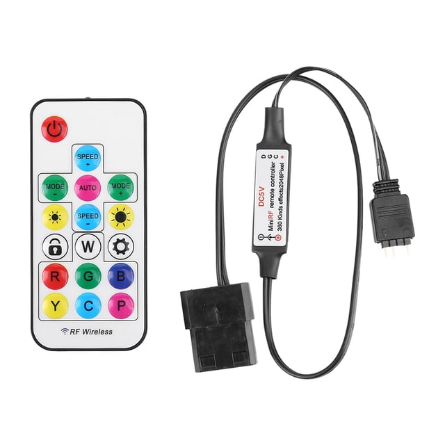 Controlador Rgb 5V LED Driver Dimmer con pilas 2.4G RGB LED Controller 17 teclas para PC Case Tmvgtek Para estrenar