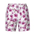 thumbnail image 4 of Lsque Mens Swim Trunks Orchids Flowers Pattern - Bathing Suit Compression Liner - Beach Swim Shorts Swimwear - (S-3XL) - Stretch Quick Dry -Small, 4 of 9