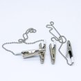 thumbnail image 1 of Bamboohart Multi Functional Teeth Bib Clips With Metal Chain And Alligator Clamps Secure Napkin Scarf Apron Holder For Clinic And Home Use, 1 of 10