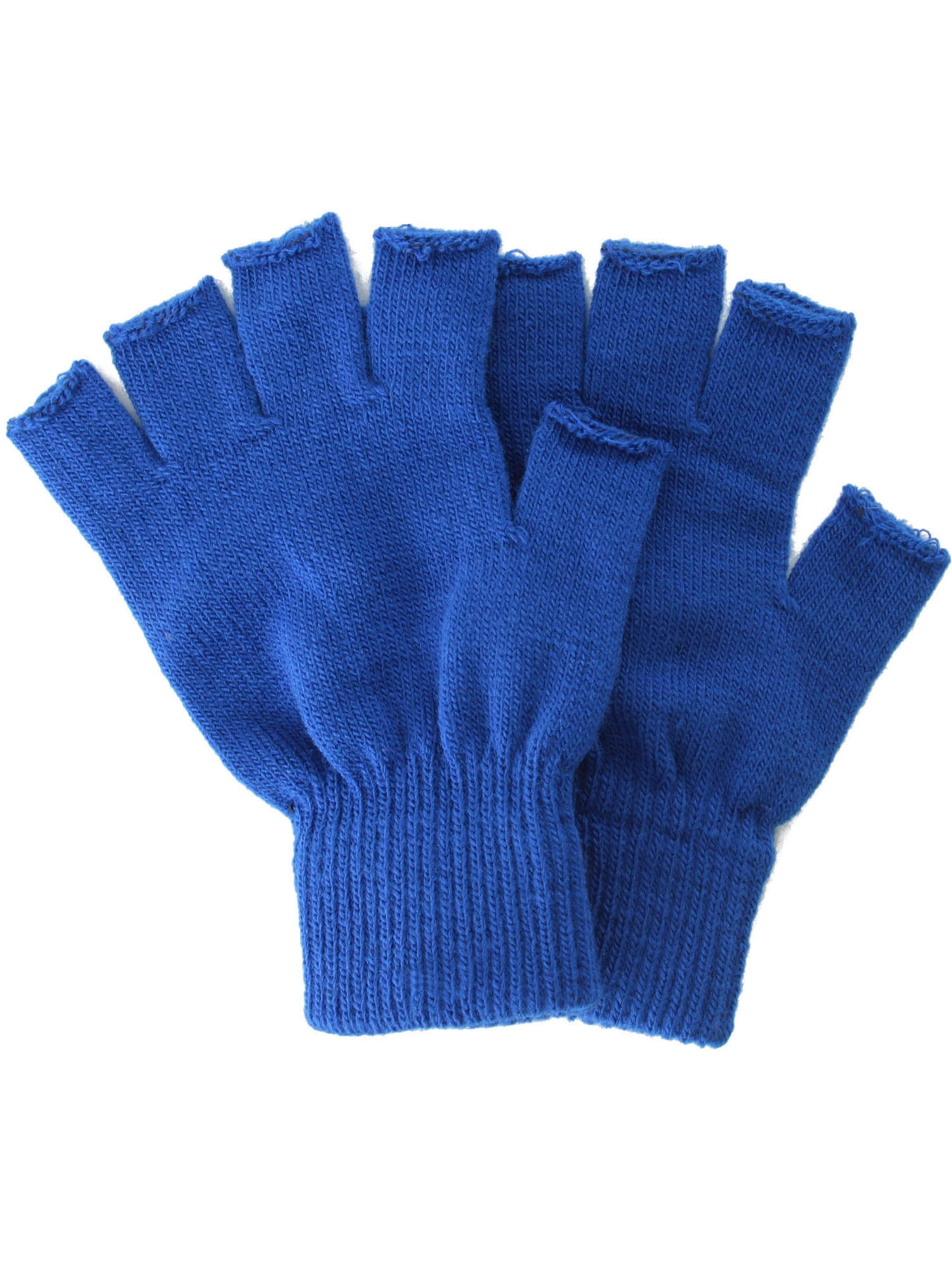Men's ROYAL Thermal Thinsulate Knitted Fleece Lined Warm Fingerless Gloves 