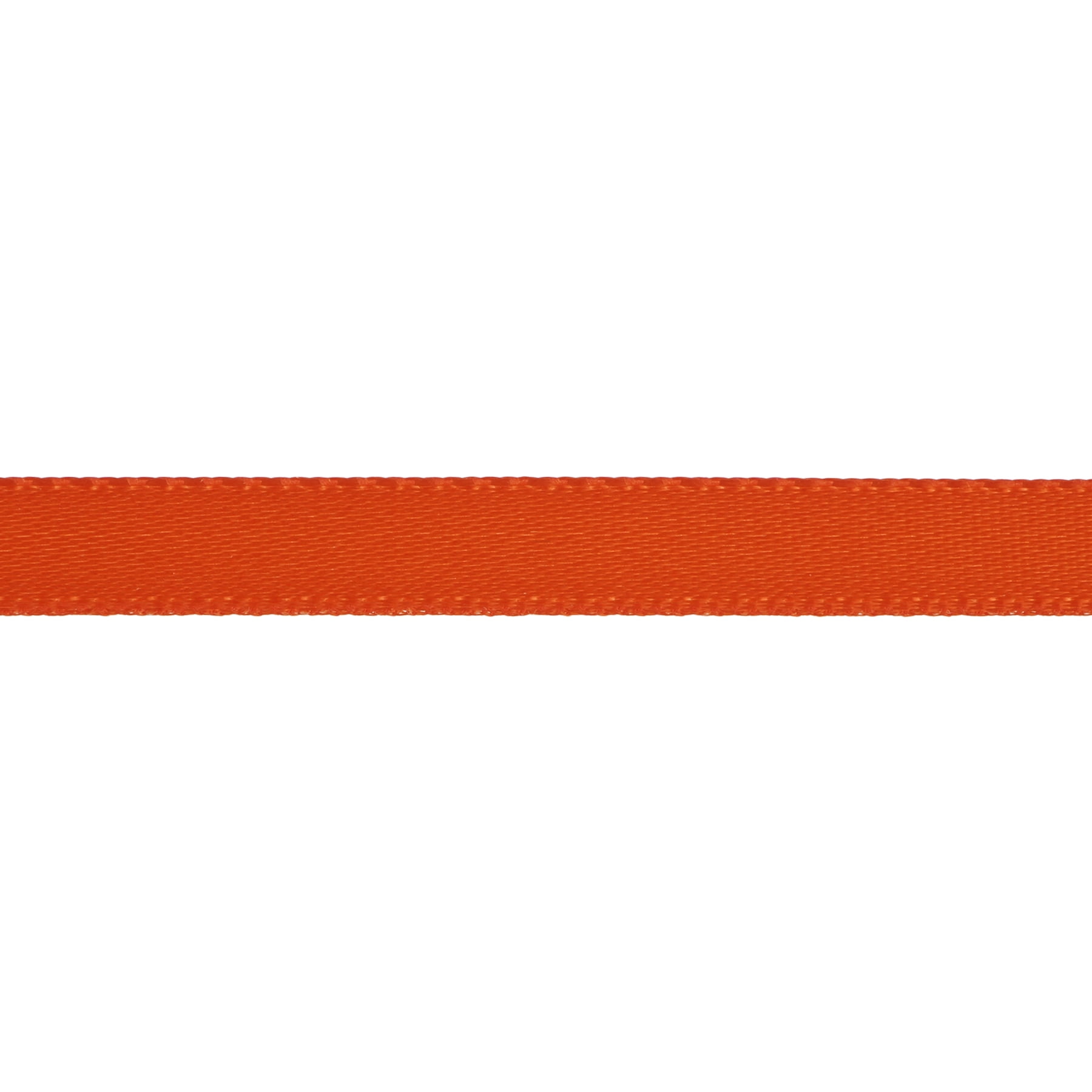 Celebrate It 1/4" x 10yd. Autumn Orange Satin Ribbon - Non-Wired with Woven Edge, Polyester - Ideal for Gift Wrapping, Baskets & DIY Crafts, 24 Pack