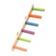 thumbnail image 2 of Juguete de escalera de madera para pájaros con gimnasio de actividades colgante, multicolor, accesorios para jaulas de aves pequeñas para trepar, morder, hacer ejercicio y jugar., 2 of 6