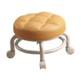 thumbnail image 4 of Abbracc Furniture Stool Low Rolling Seat Multi-Function Portable PU Padded Rolling Stool Orange, 4 of 9