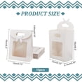 thumbnail image 2 of 15 Pcs Kraft Paper Bags with Clear Window 4.72x2.42x6.3 Inch Stand Up Gift Bag with Handles for Candy Cookies Packaging Wedding Christmas Party Store Retail White, 2 of 9