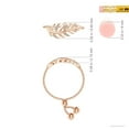 thumbnail image 4 of ANGARA Natural Nature-Inspired Diamond Leaf Bolo Ring in 14K Rose Gold for Women (Size-0.9mm| Color-K| Clarity-I3) | April Birthstone, Anniversary, Jewelry Gift for Women | Natural Diamond Ring, 4 of 8