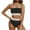 02-Black, variant on Women's High Waisted Bikini Sets Tummy Control Two Piece Swimsuits Color Block High Cut Bathing Suit Green M