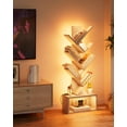 thumbnail image 6 of 6 Tier Tree Bookshelf with Lights, LED Book Tree Bookcase with Storage Organizer, Small Corner Bookshelf Floor Standing Book Shelf for Living Room, Bedroom & Home Office, White, 6 of 14