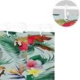 thumbnail image 5 of Coolnut Parrots Tropical Flowers Leaves Bath Shower Curtain Liners 72"x72", 100% Polyester Waterproof with C-Shaped Curtain Hook Modern Bathroom Decoration 1 Panel, 5 of 5
