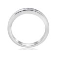 thumbnail image 3 of 1/2ct Diamond Princess Cut Channel Set Wedding Ring 10k White Gold, 3 of 4