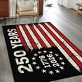 thumbnail image 3 of 250th Anniversary America Flag Washable Area Rugs 2.7'x5', Independence Day 1776 2026 Low Pile Throw Living Room Rug Non-Slip Sturdy Edge Binding Carpet for Indoor Entryway Bedside Kitchen, 3 of 9