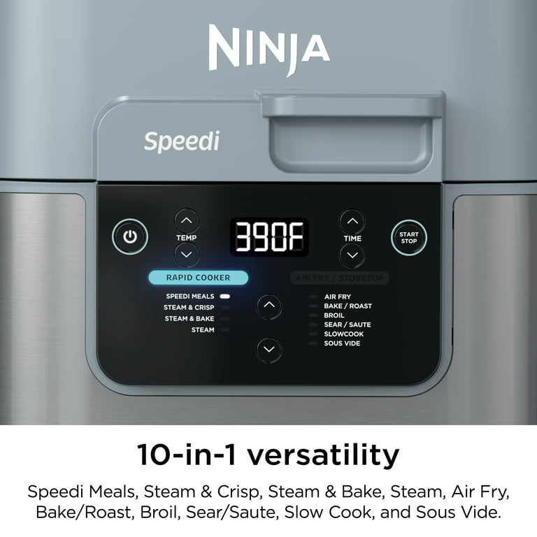 Ninja Speedi Rapid Cooker & Air Fryer, SF300, 6-Qt. Capacity, 10-in-1  Functionality, Meal Maker, Sea Salt Gray