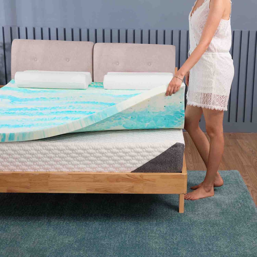Details about   4 Inch Gel Memory Foam Mattress Topper Ventilated Cooling Bed Pressure Relief 