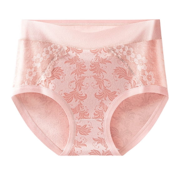 Zorckvet Womens Plus Size Panties High Waist Cotton Comfortable Underwear for Ladies Lace