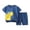 Dark Blue A, variant on Asxite Toddler Summer Outfits Astronaut Print Short Sleeve Top and Shorts Set 6M-6Y